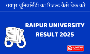 raipur university result kaise check kare